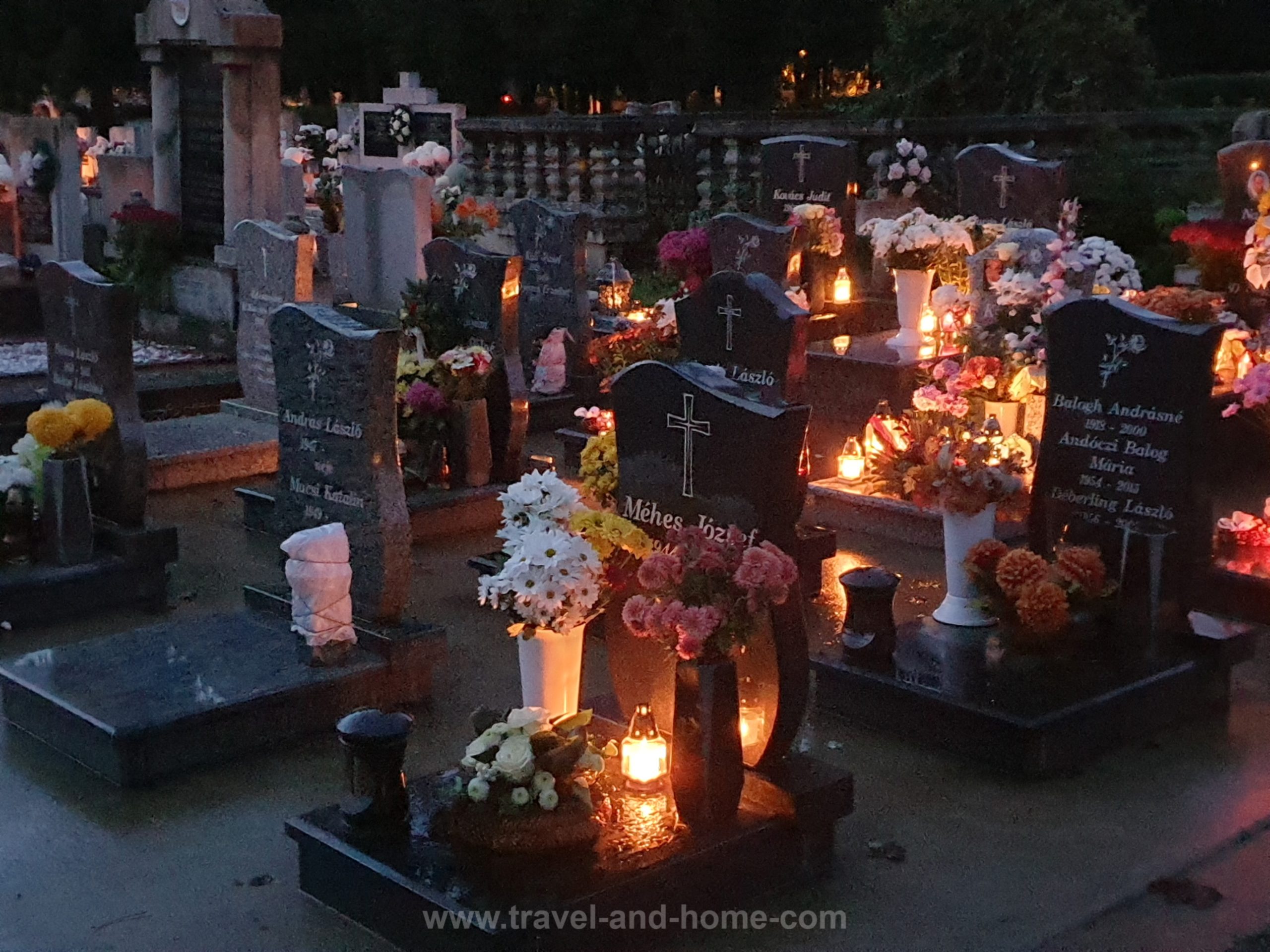 Day of the Dead Tradition Flowers Grave Candles Szeged