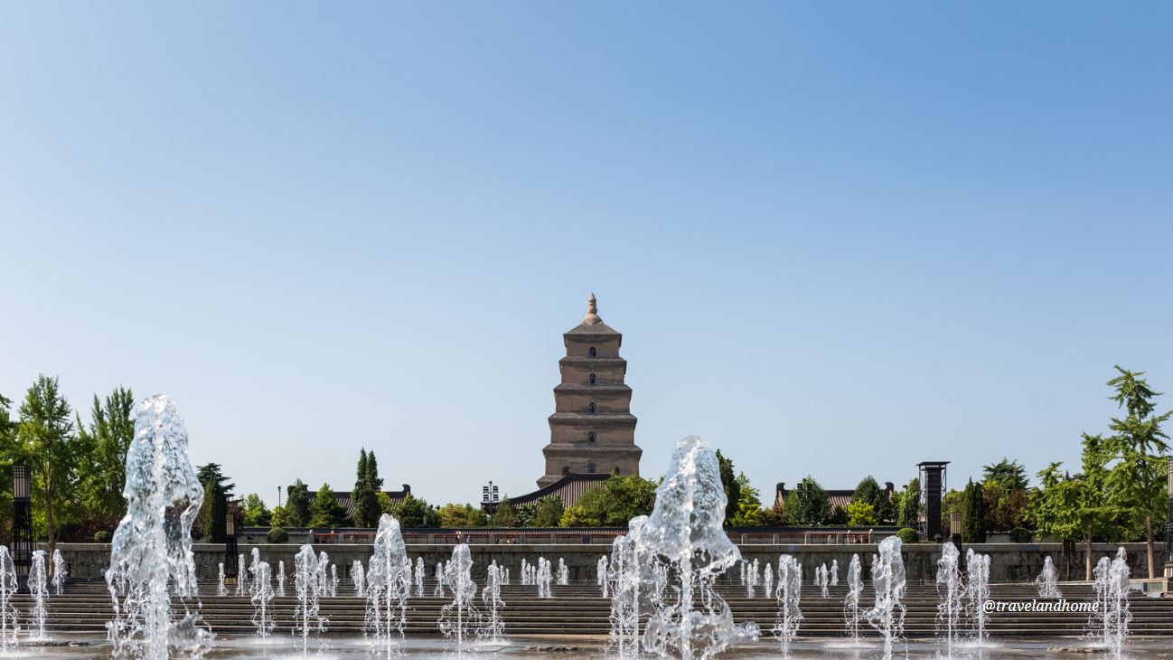 Big Wild Goose Pagoda Fountain, Xi'an, China