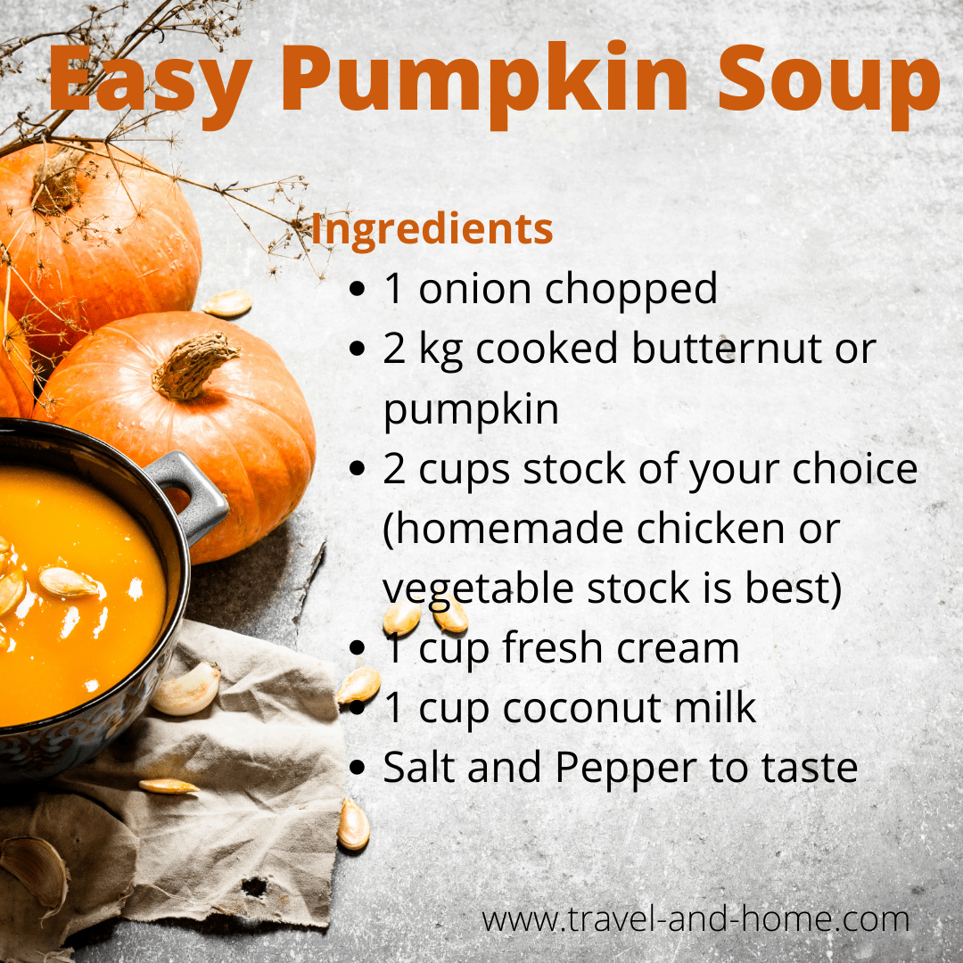 Ingredients for Easy Pumpkin Soup