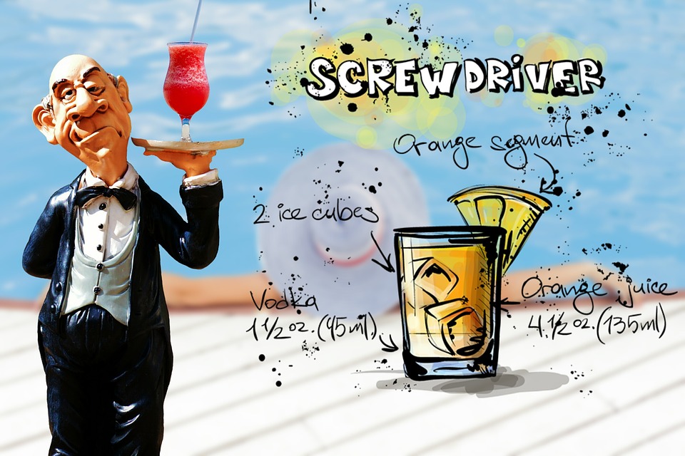 Screwdriver Cocktail Drink Operation Upper Waiter