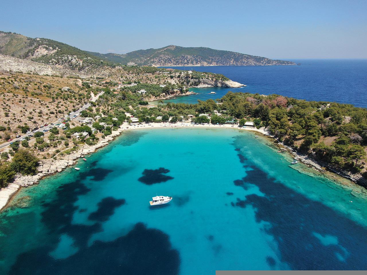 Thassos Greece Aerial Drone Mediterranean Best Greek islands