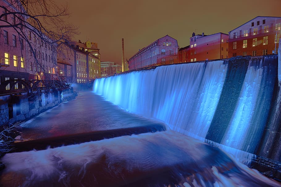 norrkoping sweden water waterfall blue travelandhome travel and home