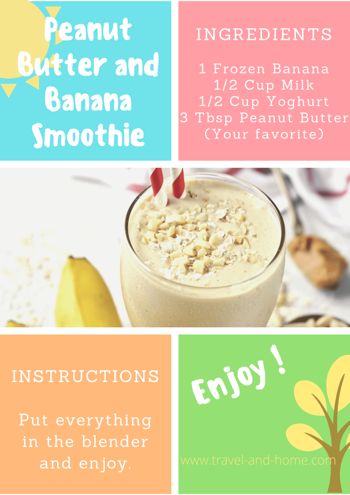 Peanut Butter and Banana Smoothie Recipe