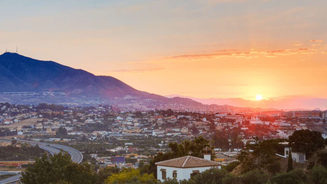 Sunset over Mijas Spain
