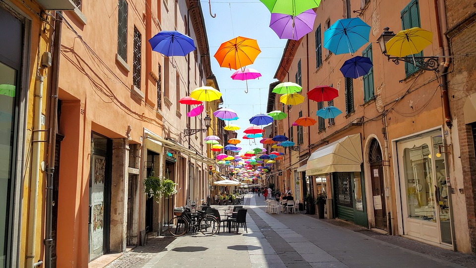 Ferrara Umbrella Street Italy