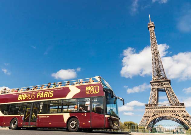 Paris Big Bus Hop On Hop Off tickets travel pass Deals Discounts travelandhome