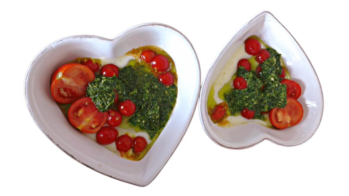 Warm Caprese Salad homemade quick and easy recipe mozzarella cheese tomatoes basil min