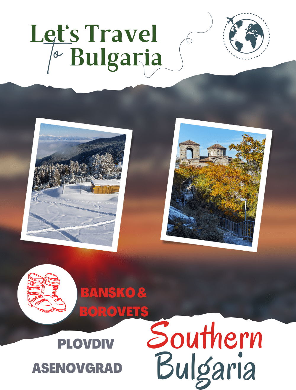 Travel Southern Bulgaria best things to do when visit Bulgaria Plovdiv Asenovgrad Snow ski Bansko Bulgaris Borovets ski resort Bulgaria