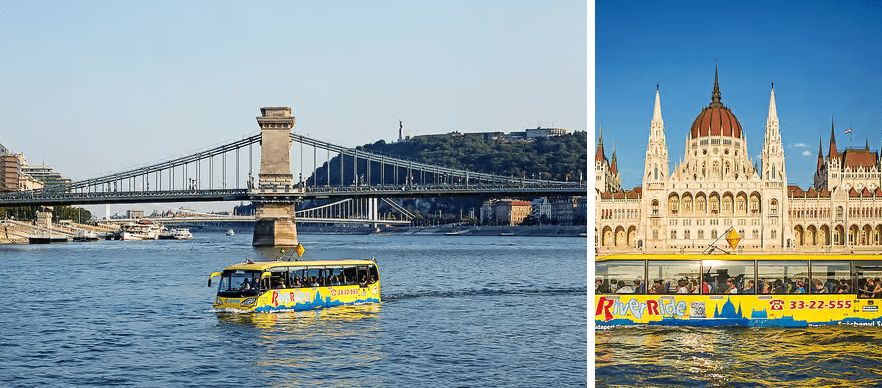 Tickets to Budapest Floating Bus Tour by Land and Water, check availability, Budapest 4-Day Itinerary