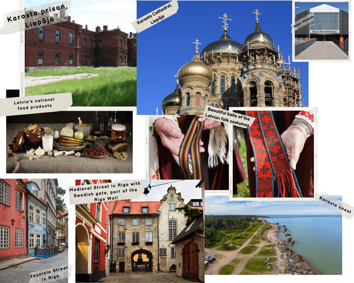 Visit Latvia best attractions in Latvia Karosta prison and cathedral folk costumes Riga medieval streets Riga wall jauniela street karosta coastline min