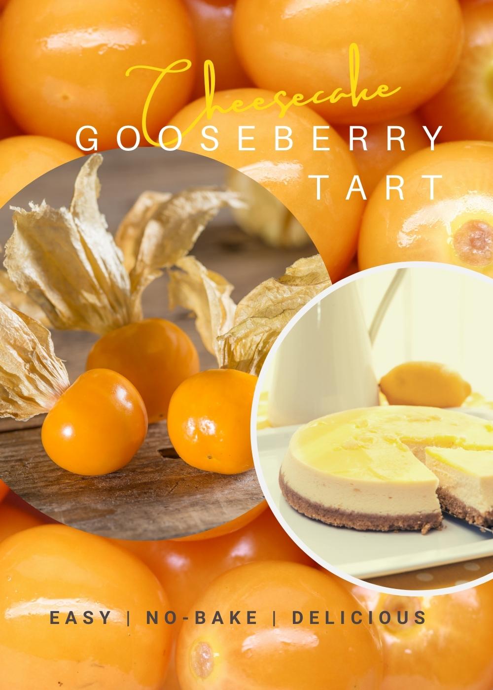 Lemon no bake gooseberry tart cheesecake recipe