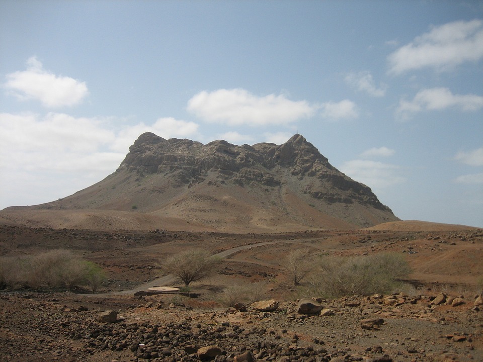 mountain desert cape verde landscape scenery