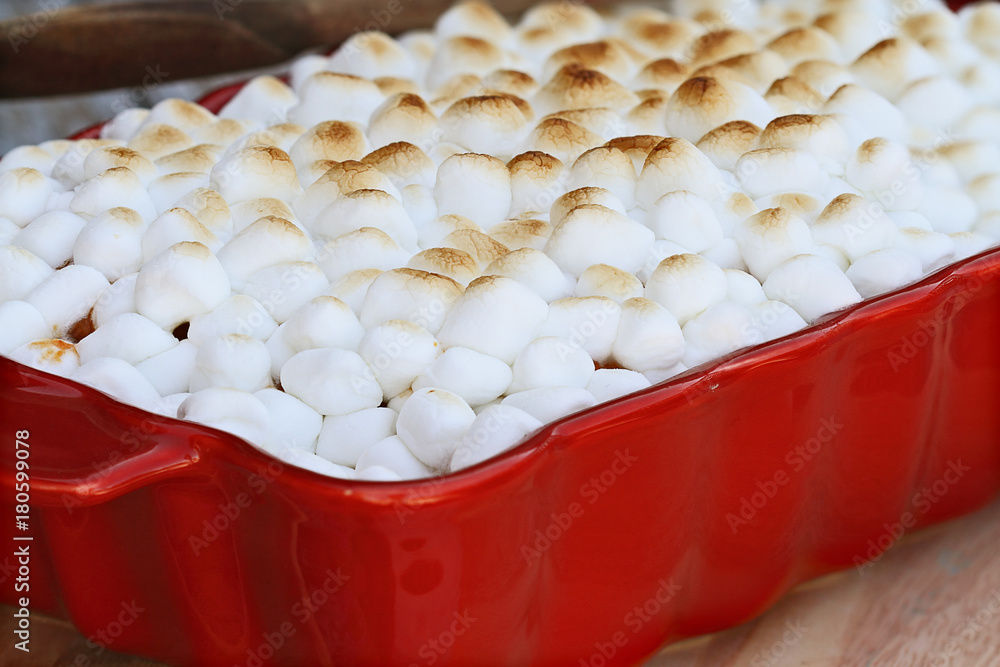 sweet potato casserole with mini marshmallows