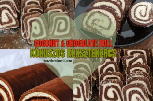 Coconut & Chocolate Roll, Kókuszos Keksztekercs, Hungarian Cuisine min