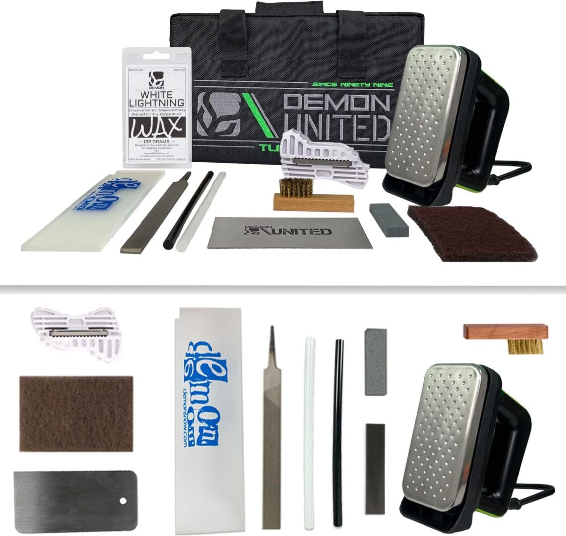 Demon Complete Basic Tune Kit with Wax Everything Needed to do a Basic Tune and Wax for Your Skis and Snowboard, Winter holiday packing lists