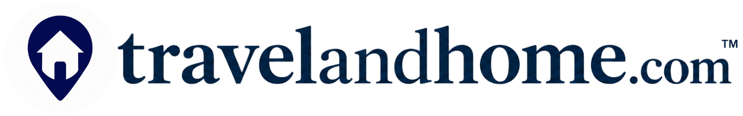 travelandhome icon + logo trademark, transparent