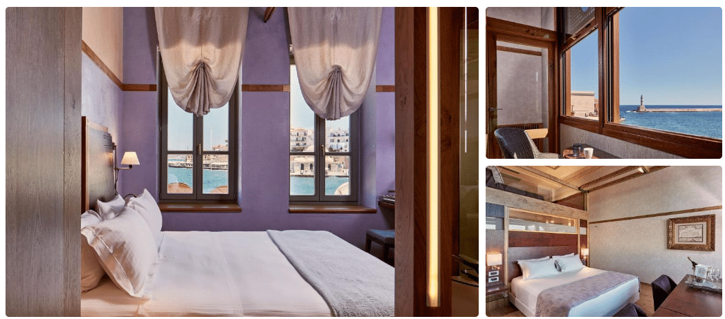 Domus Renier Boutique Hotel, Crete best areas to stay, Chania, sea viewCrete Best Areas to Stay for A Fabulous Summer Vacation