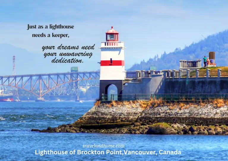 year old Lighthouse of Brockton Point at Stanley Point in Vancouver, Canada, named after Francis Brockton