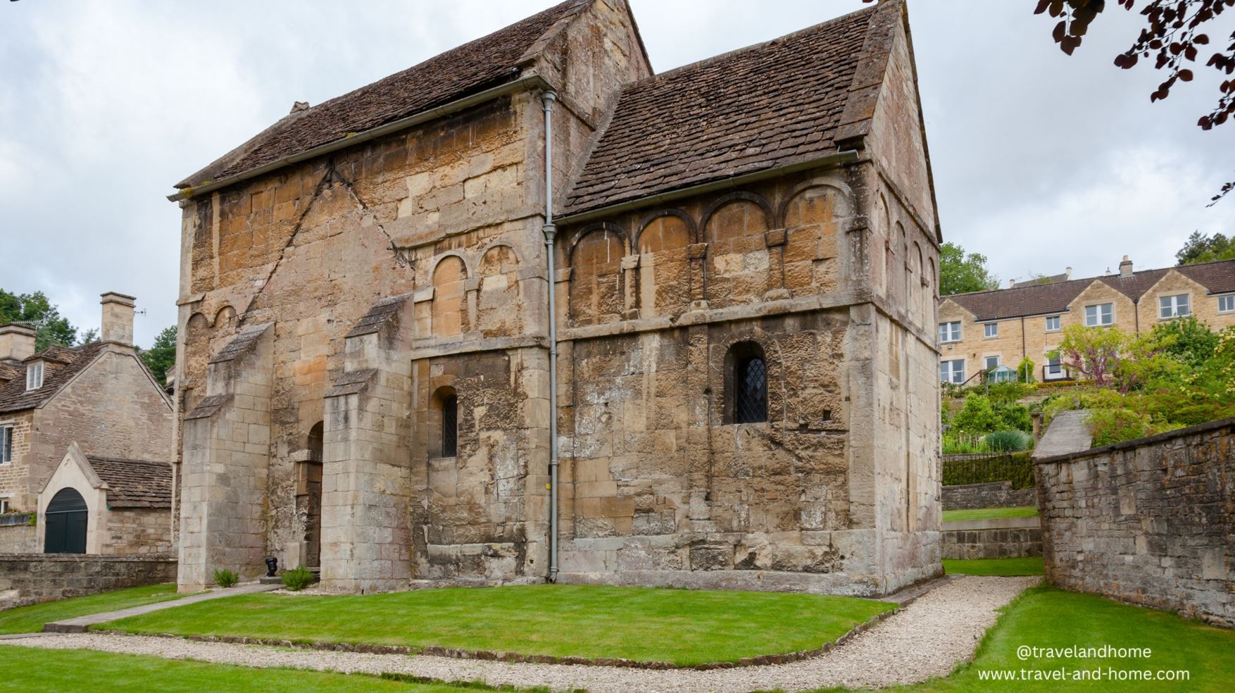 Historic Saxon St Laurence Church in Bradford on Avon, Wiltshire, bricked up windows, tax avoidance min