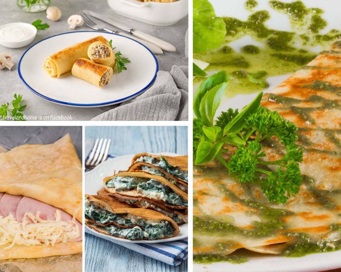 Crepes fillings, savory, french cuisine, easy crepes recipe min