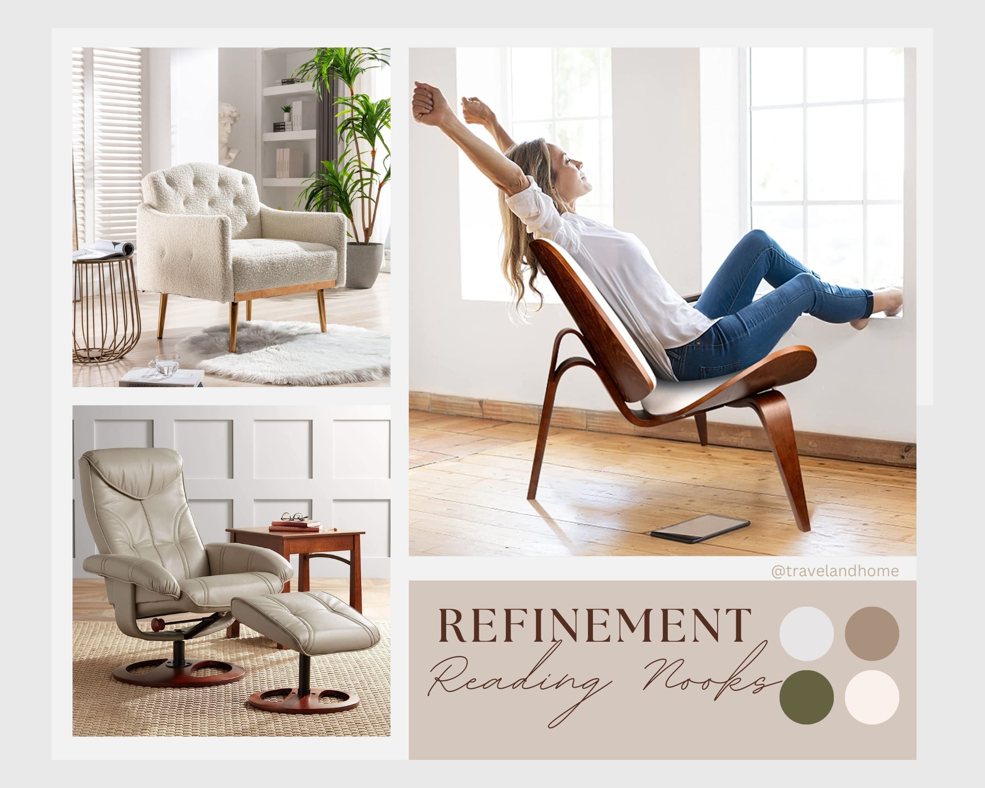 Cozy reading nooks, Scandinavian style, simplicity minimalist interior decor, interior design tips min