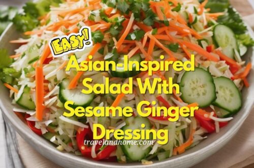 Easy Asian Inspired Salad With Sesame Ginger Dressing, travelandhome, travel and home min