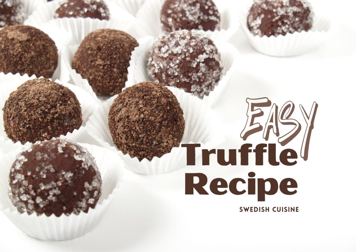 Easy Traditional Swedish Truffle Recipe, #travelandhome, cocoa balls min
