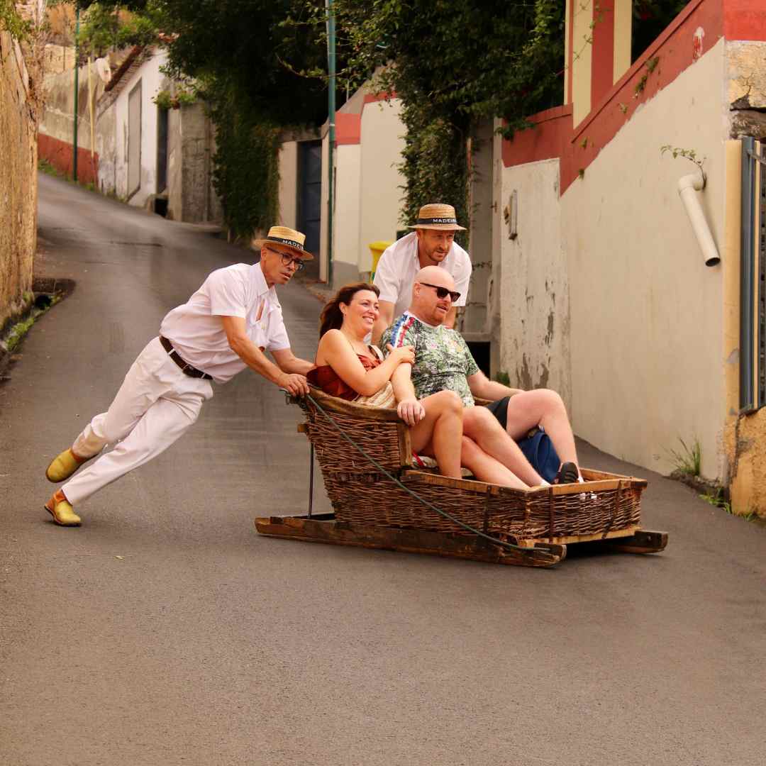 Street Toboggan in Madeira is one of the most unique things to do while traveling to Portugal