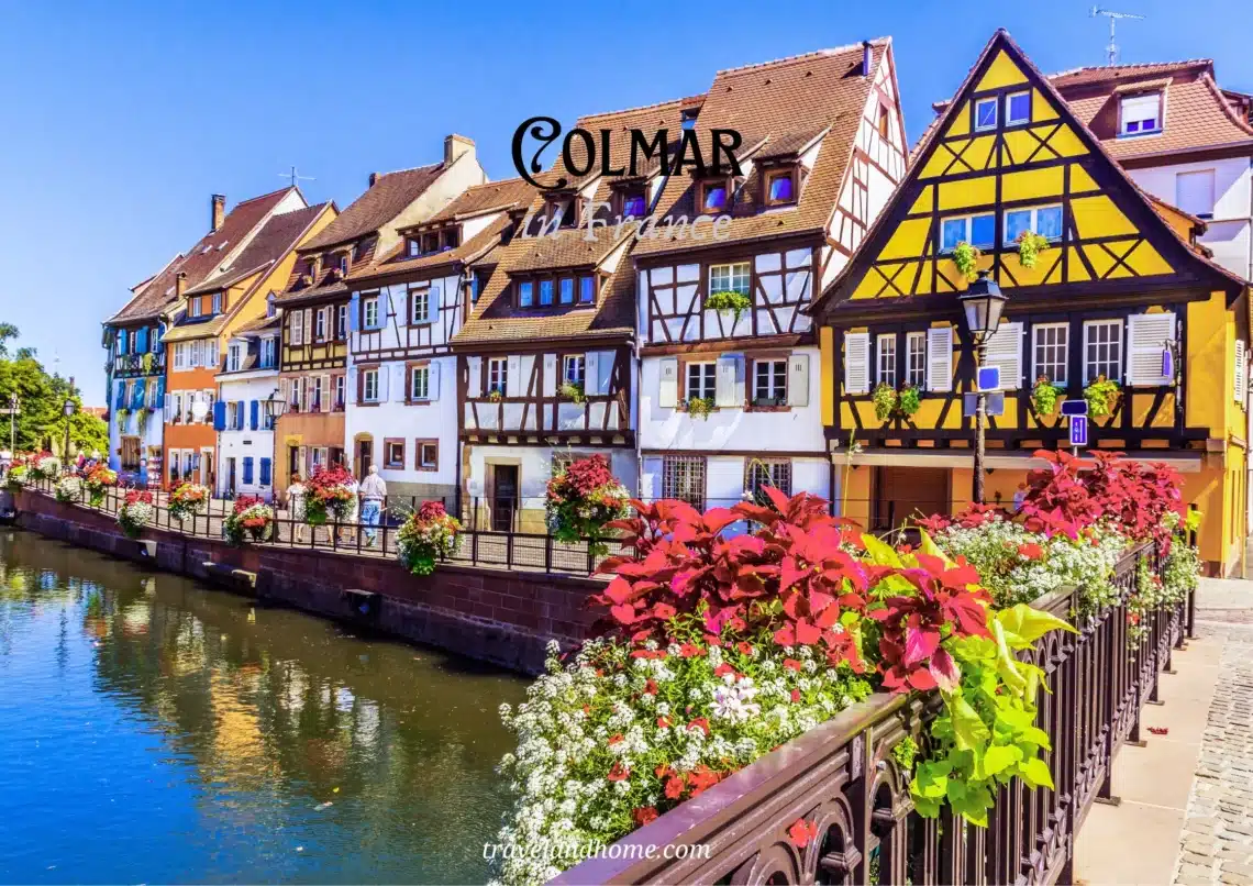 Colmar, France is known for its colorful half timbered houses and canals