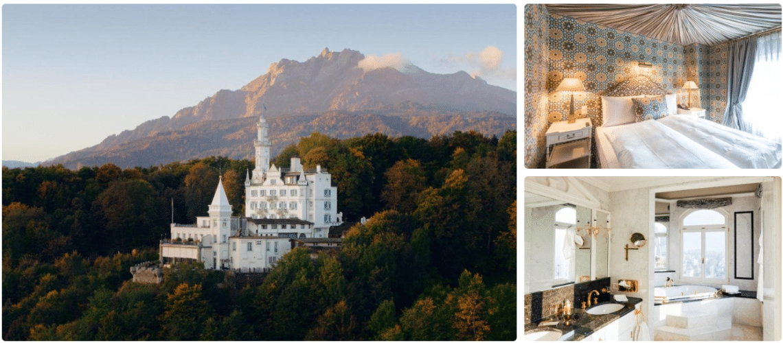 Château Gütsch, stay in castle hotels, best hotels in Luzern, Switzerland