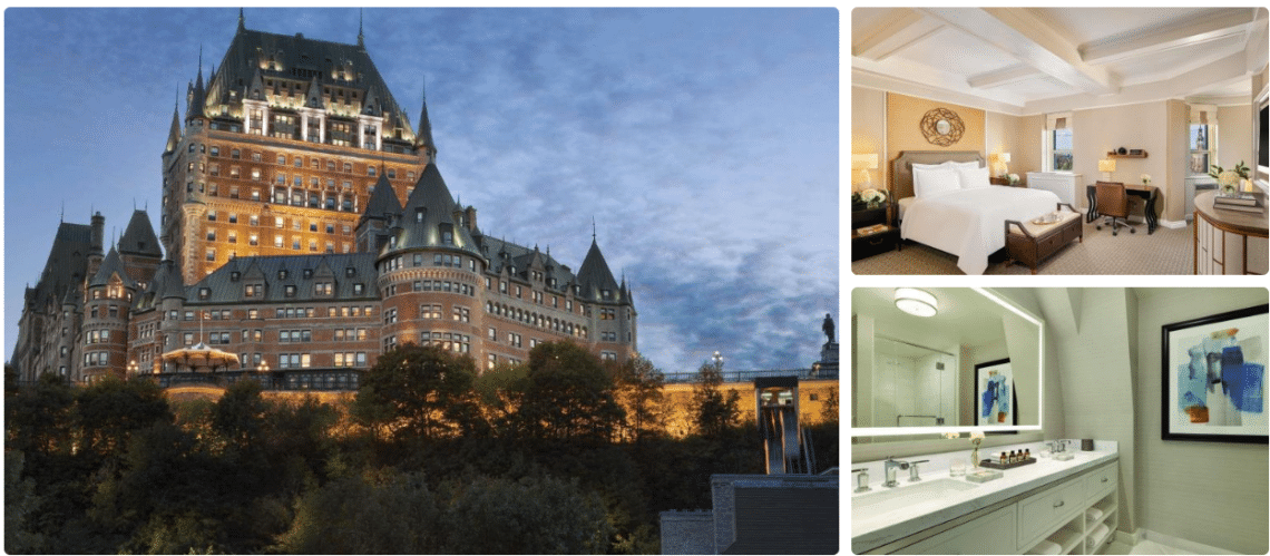 Fairmont Le Chateau Frontenac, stay in castle hotels, best hotels in Quebec City, riverview