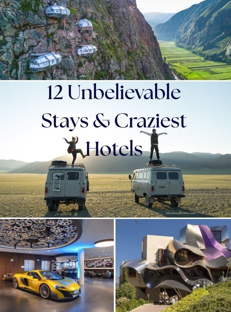 12 Unbelievable Stays & Craziest Hotels You Can Book in at (Unique & Unusual Places To Stay)