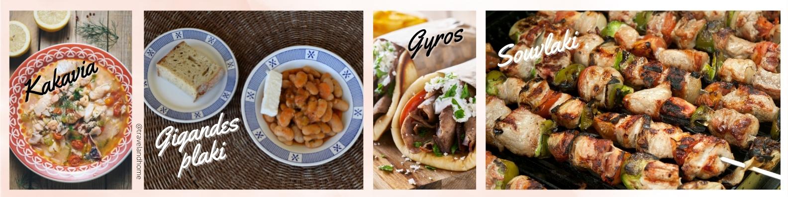 Greek Cuisine traditional Greek food and drinks kakavia gyros gigandes plaki souvlaki