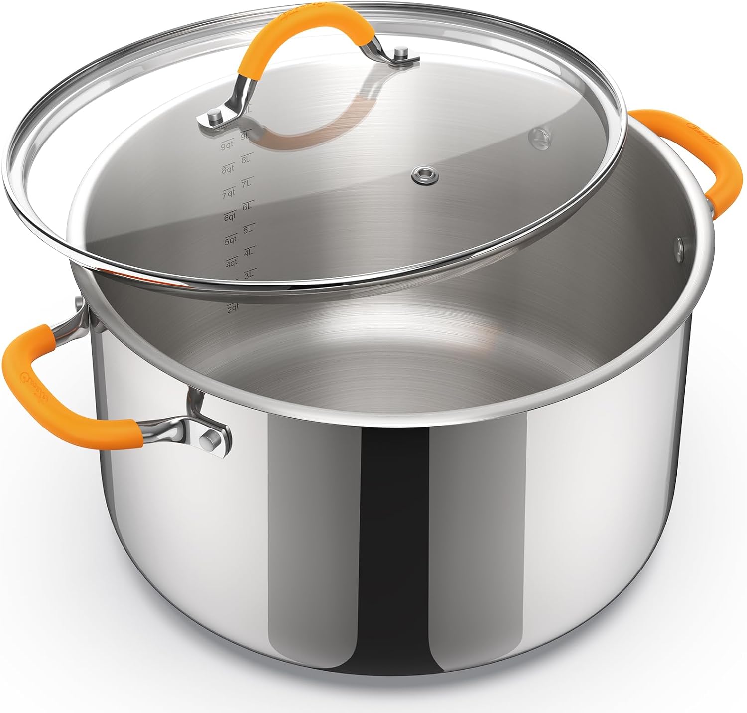 Heavy‑bottomed stainless steel stock pot from Amazon