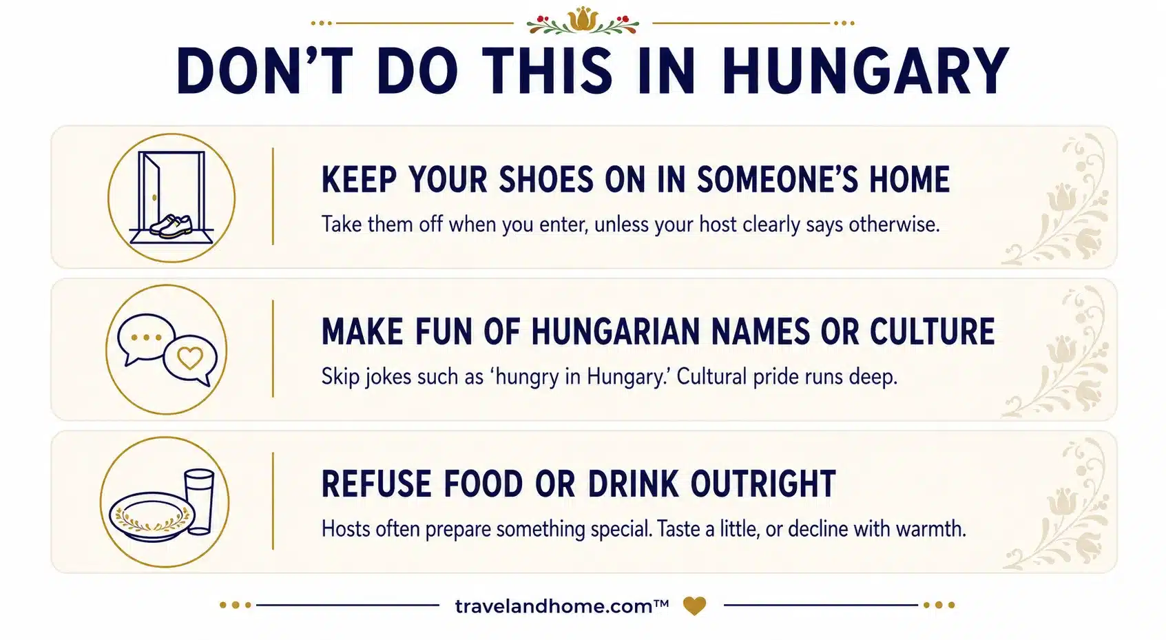 Hungary travel etiquette infographic