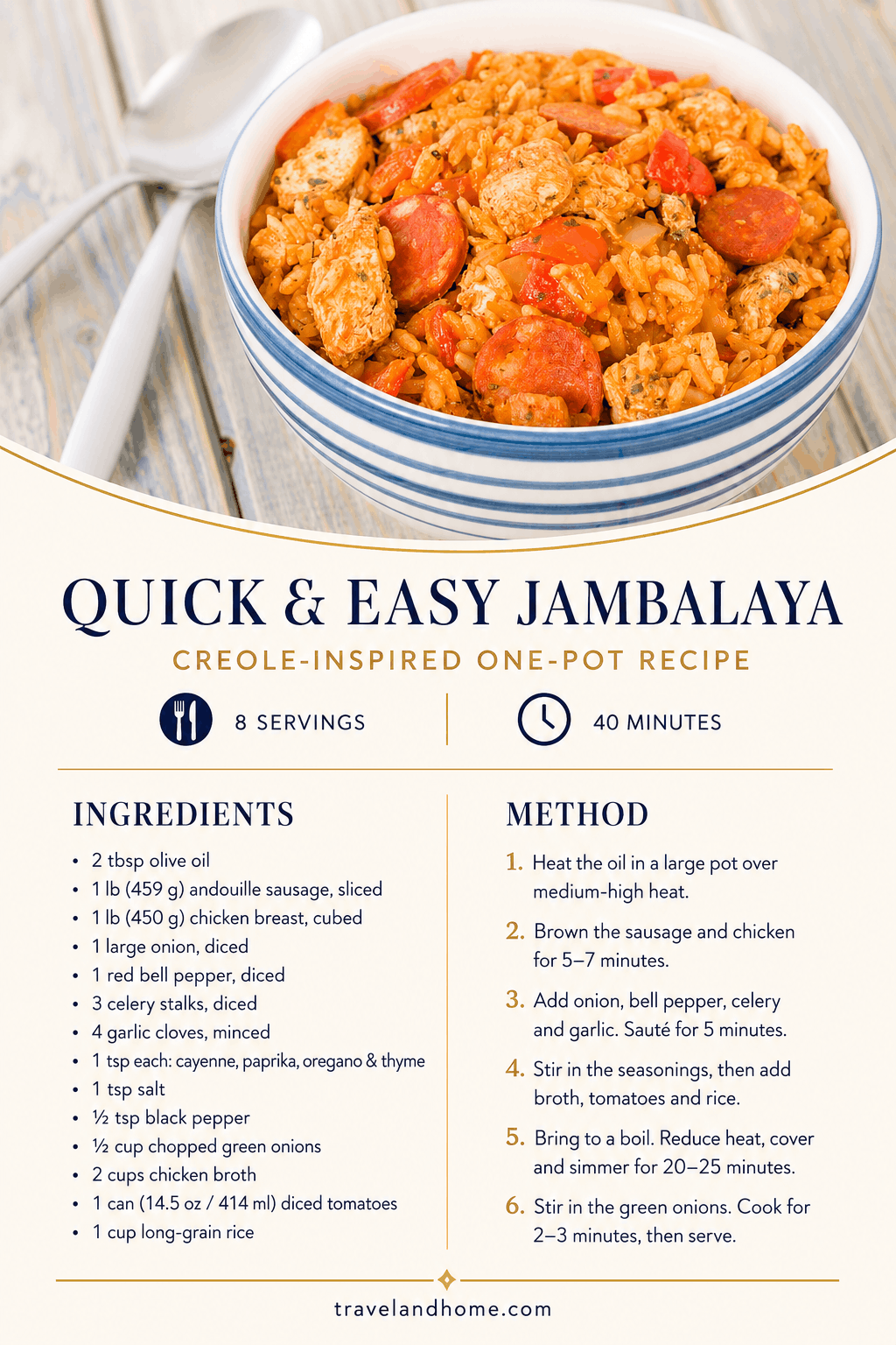 Jambalaya recipe card