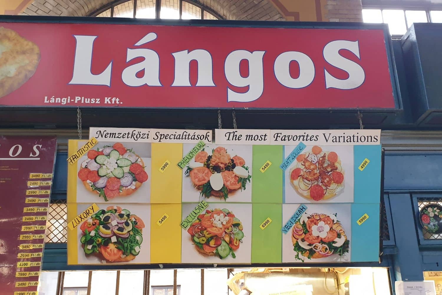 Langos streetfood in Budapest Hungary