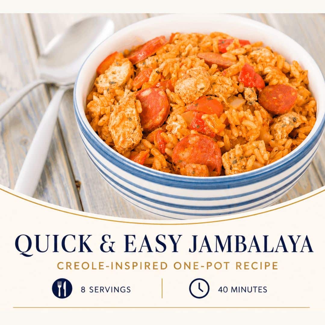 Quick and easy Jambalaya recipe from New Orleans, travel inspired recipes