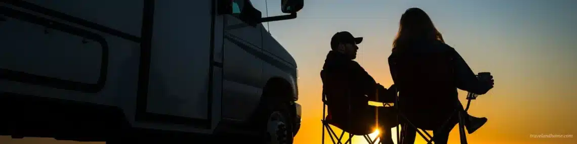 RV holidays family friendly, romantic, sunset