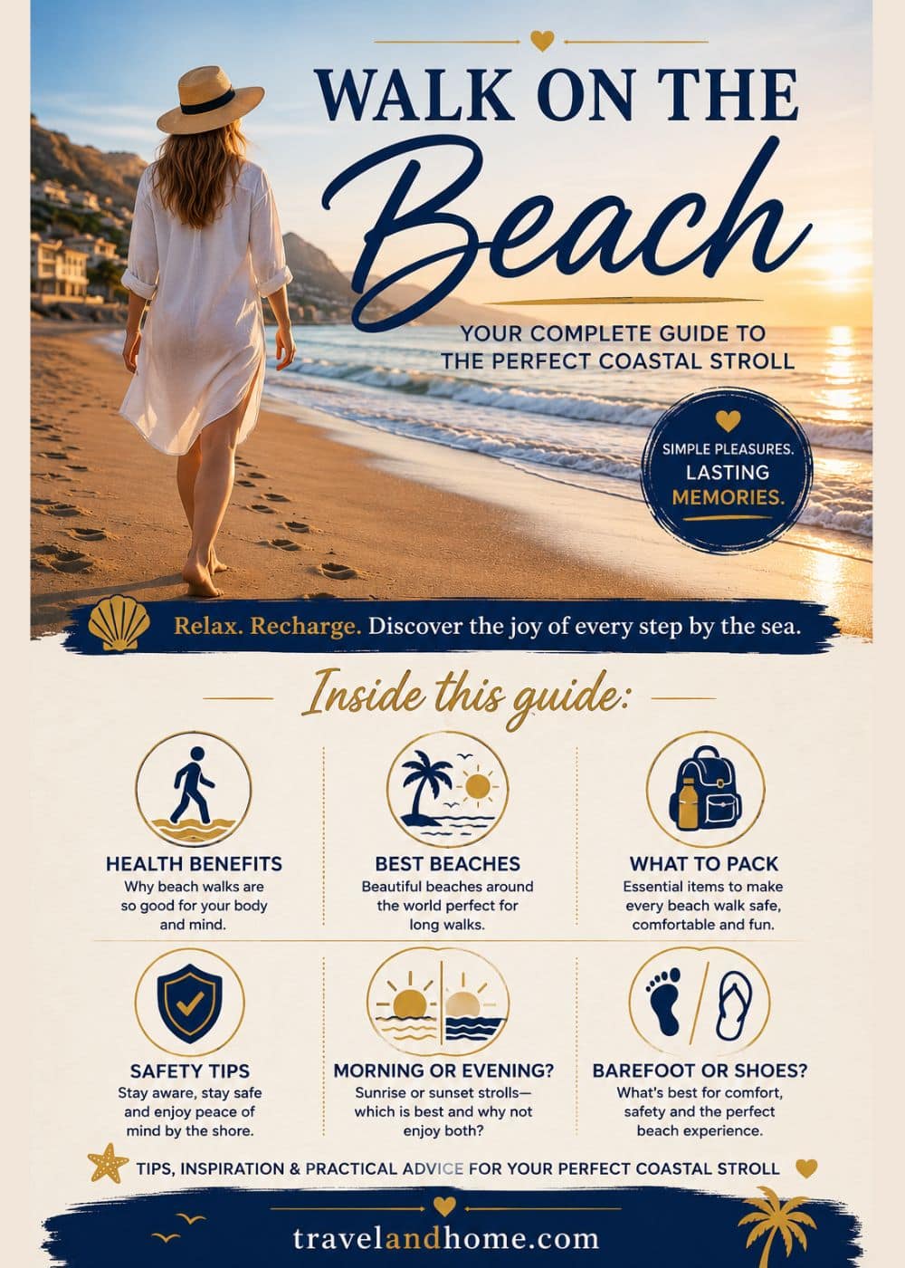 Walk on the beach health benefits and safety tips and beach gear
