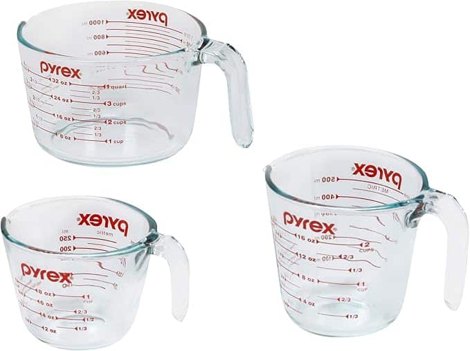 Buy Pyrex Essentials, 3 Pack, Glass Measuring Cups Set