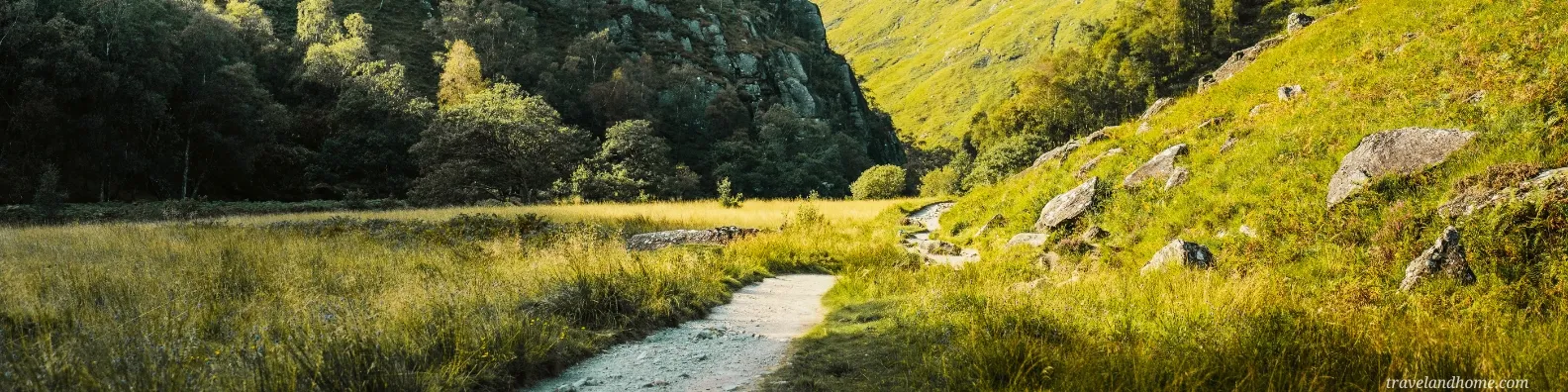Scenic Mountain Path in Scottish Highlands