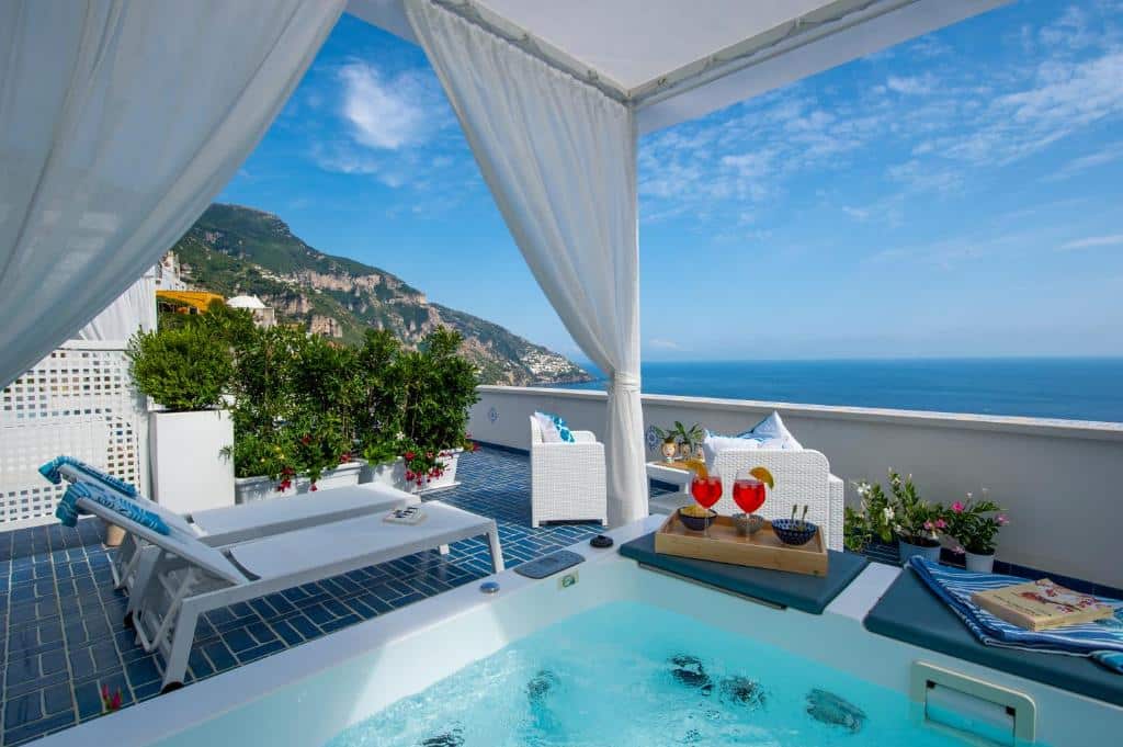 Terrazza Zaffiro in Positano - private balcony with ocean views