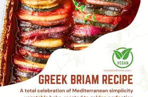 Greek Briam Recipe, Vegan, travel and home minGreek Briam Recipe with a Twist: Sweetpeppers & Mediterranean Magic