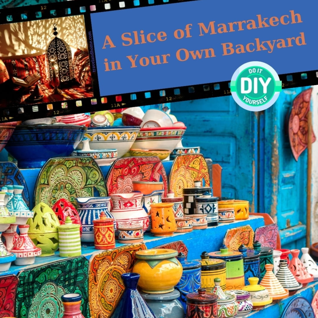 Container gardens in Marrakech, diy
