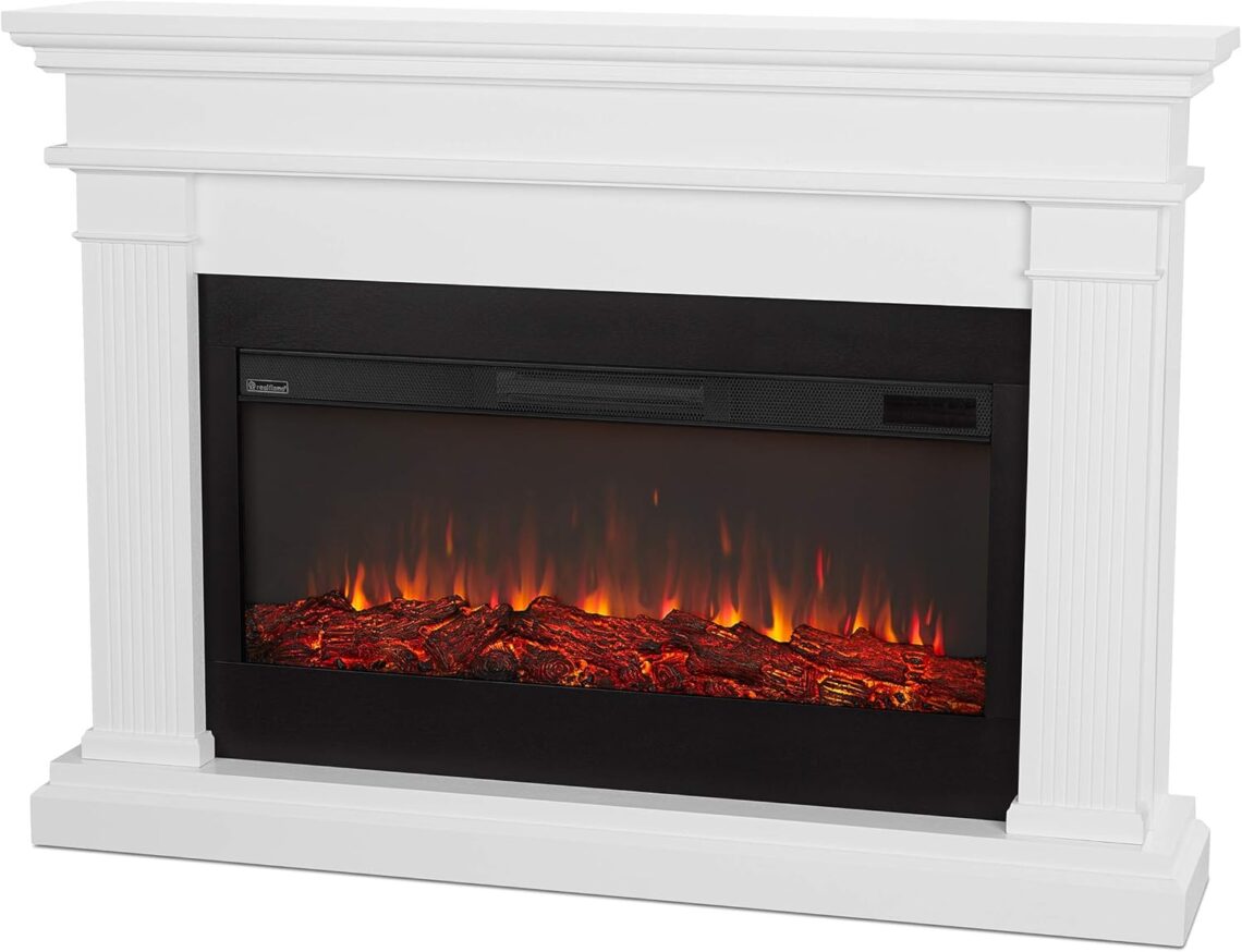 Electric Fireplace with Mantel, ski chalet decor, travel inspired livingSki Chalet Decor: How to Bring Avoriaz’s Alpine Charm Into Your Home