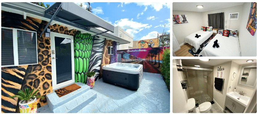 Best hotels in Wynwood Art District, Miami, Florida, Unique Miami Art Escape with HotTub, Arcade and Murals