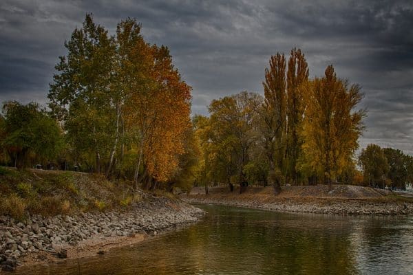Esztergom Danube River Autumn