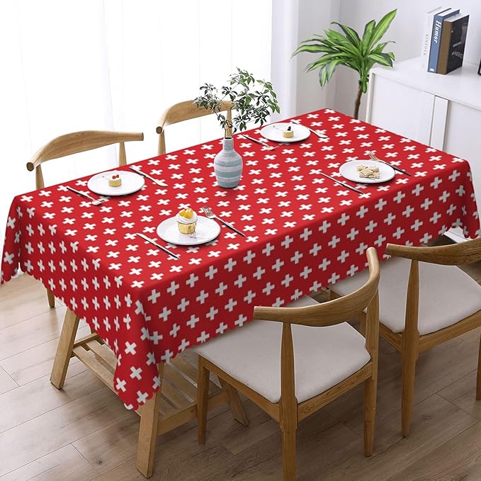 Swiss Flag Print Tablecloths, Switzerland