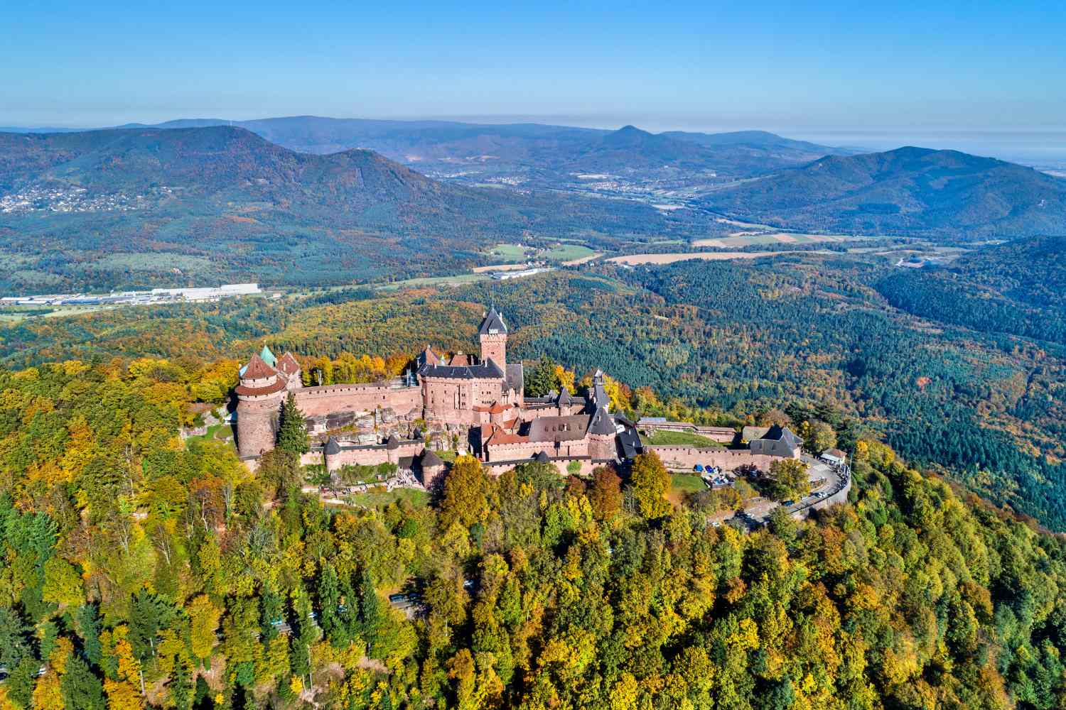 Château du Haut Koenigsbourg - aerial view